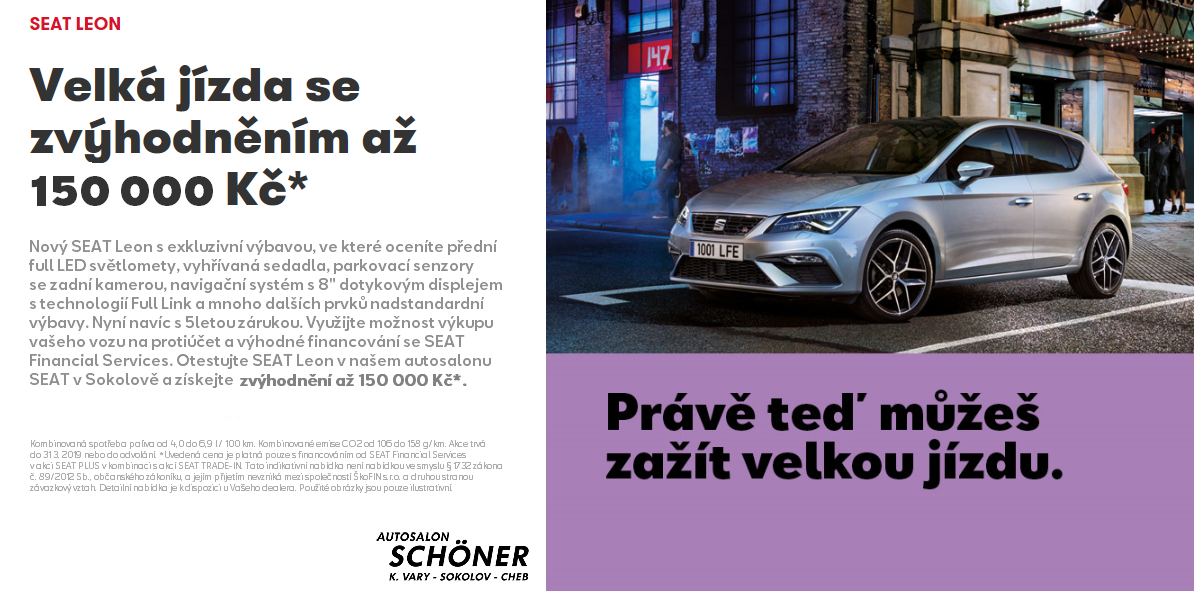 Nový SEAT LEON se zvýhodněním až 150 000 Kč